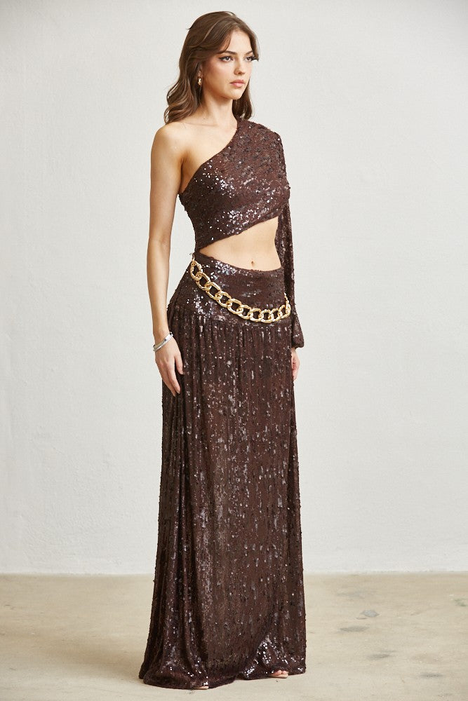 Going Rogue Maxi Dress- Brown