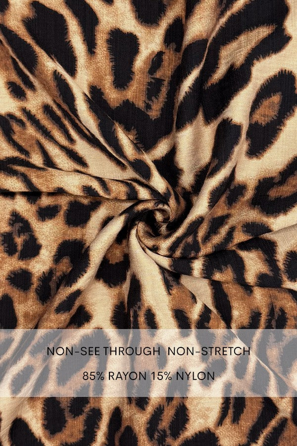 Solid & Animal Print Mixed Layered Shirt Knit Top Mini Dress
