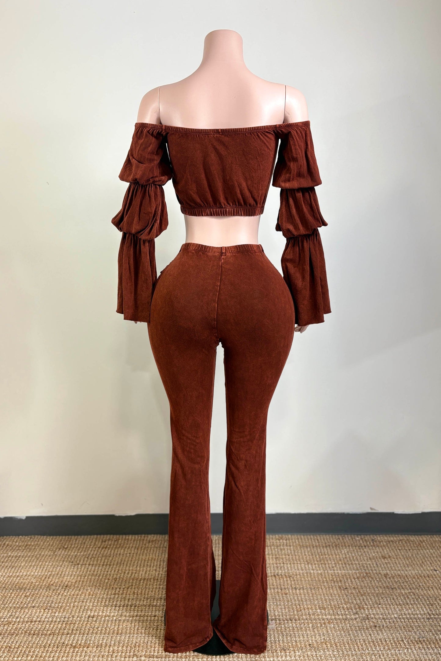 Velvet Pants Set- Red