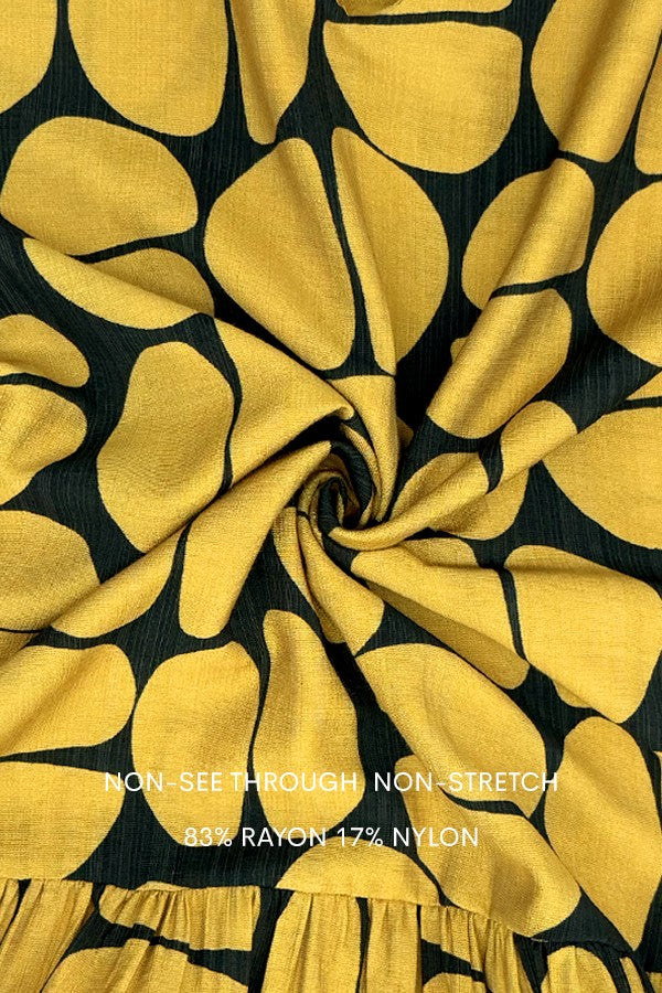 Amalfi Dress- Mustard/Black