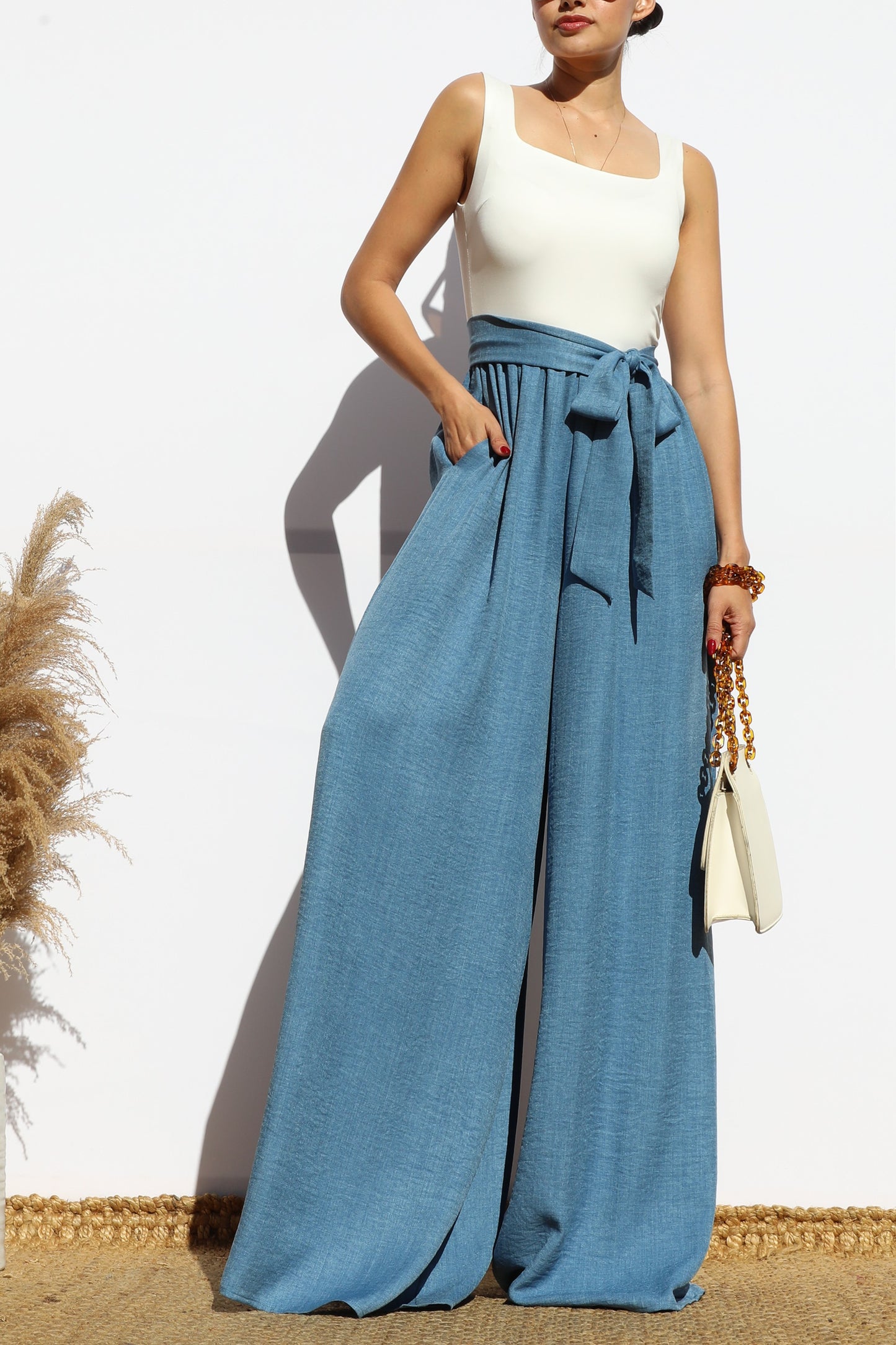 Square Neck Knit Jumpsuit