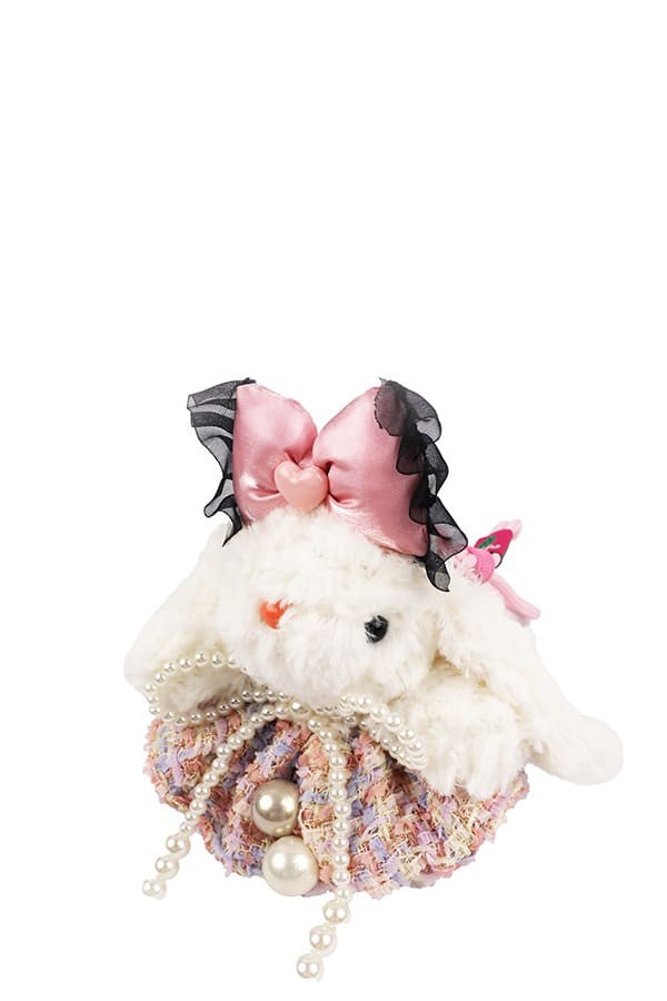 Nicole Lee USA Momo the Bunny Cotton Candy Bag Charm