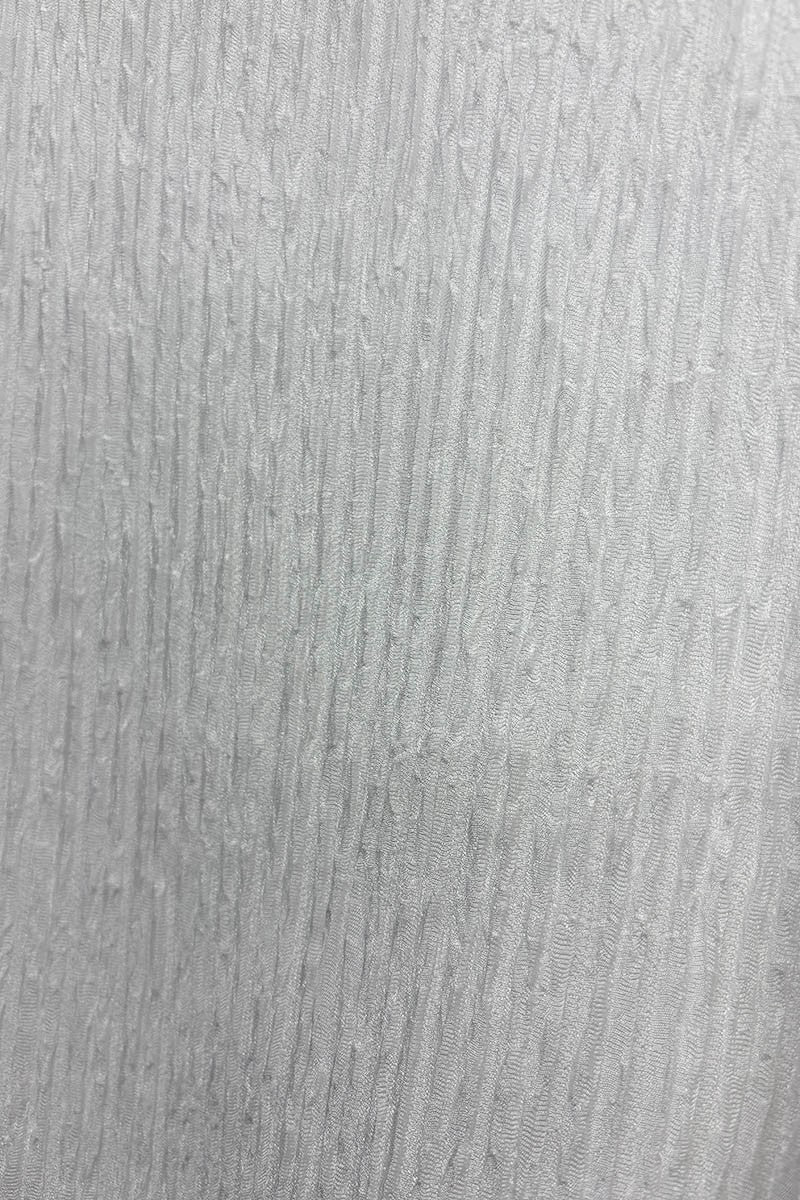 Loose Cropped Top & Skirt Set- White