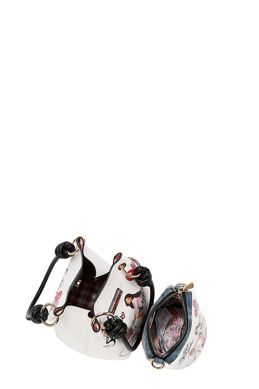 Nicole Lee USA "Sweet Girl" 2 Piece Bucket Shoulder Bag Set