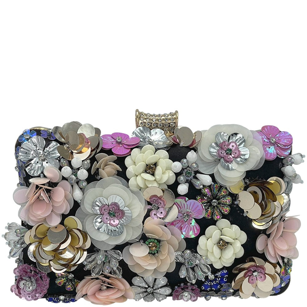 Embellished Clutch Bag- Black