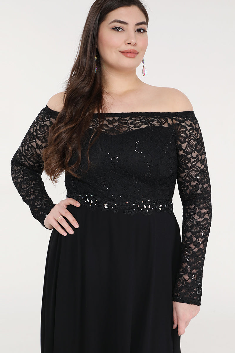 Plus Size Embellished Maxi Dress