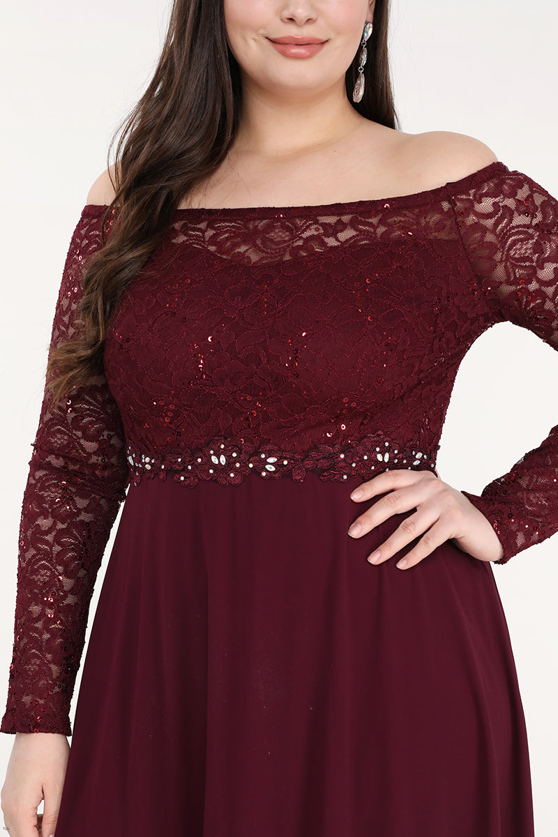 Plus Size Embellished Maxi Dress