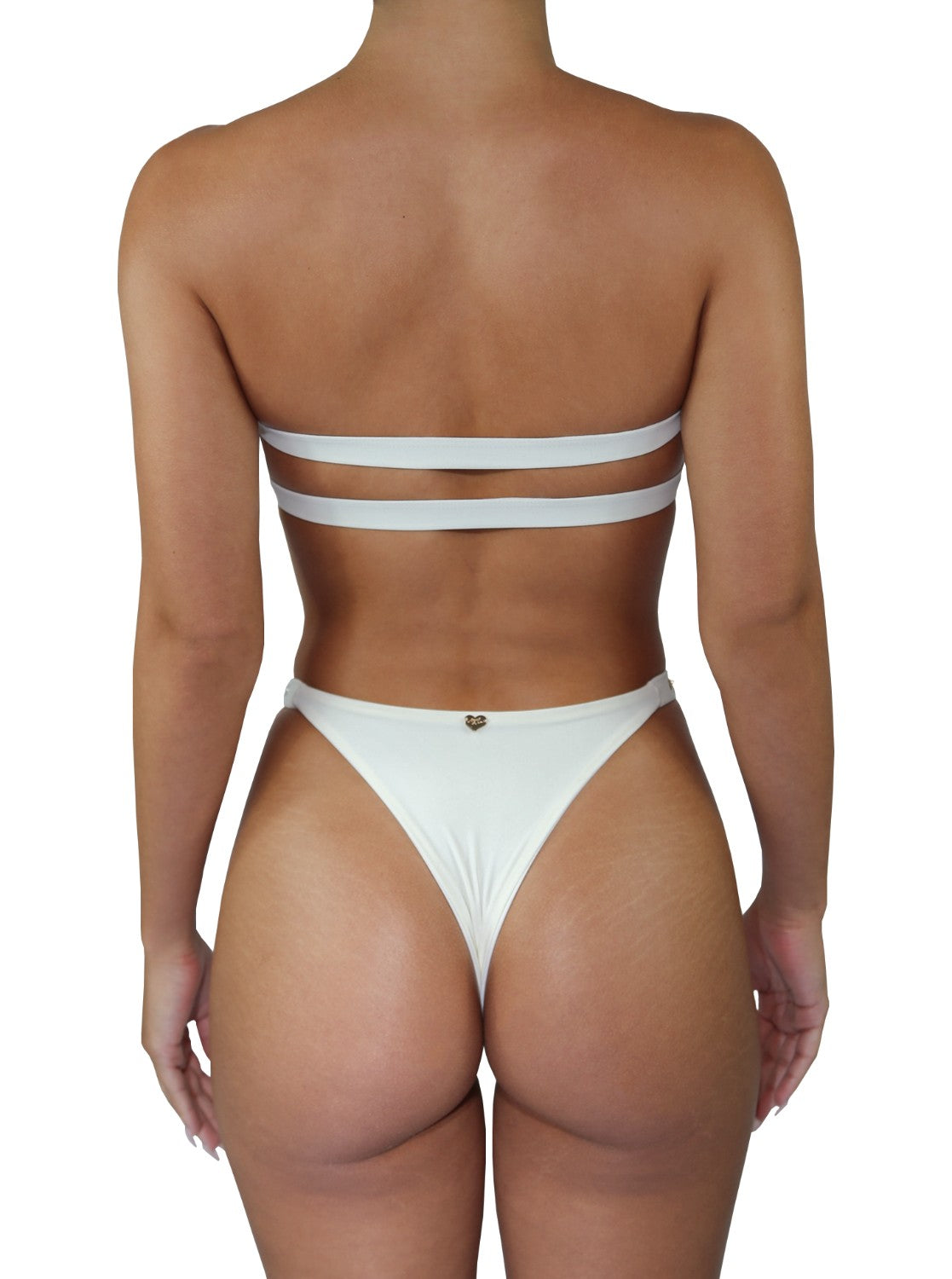 My Darling Bandeau Buckle Bikini Top- Ivory