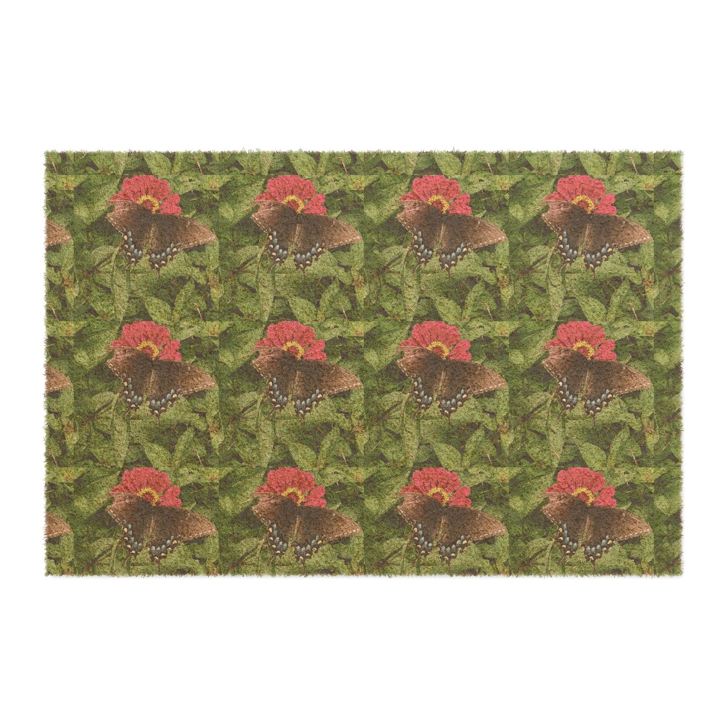 Beautiful Butterfly Sucking Nectar Doormat