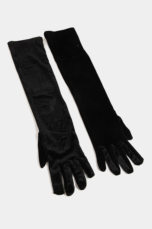 Long Fashion Gloves- Black