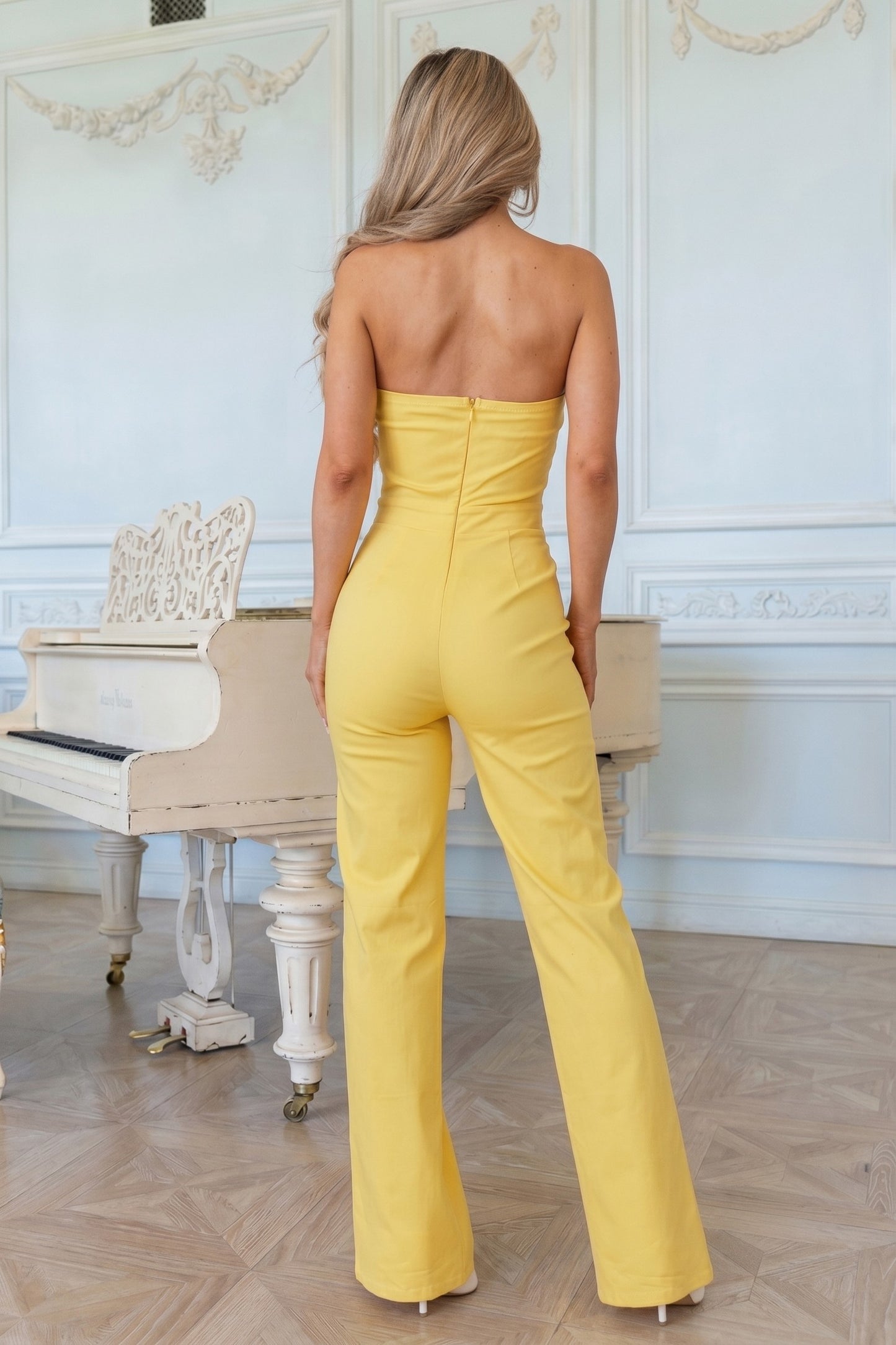 Sparkle Topped Jumpsuit- Yellow