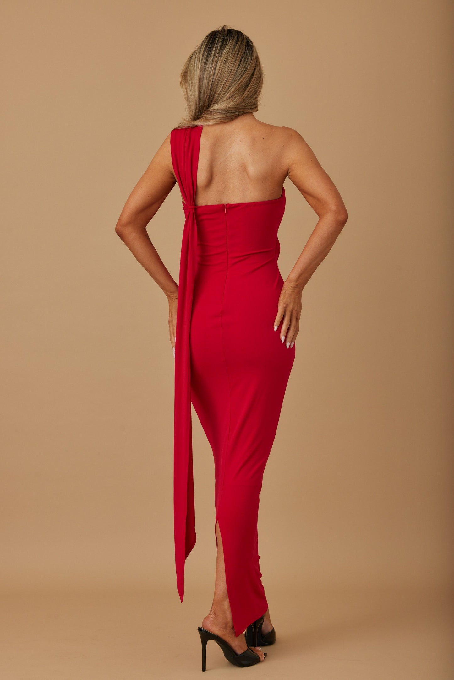 Charm & Elegance Maxi Dress- Red