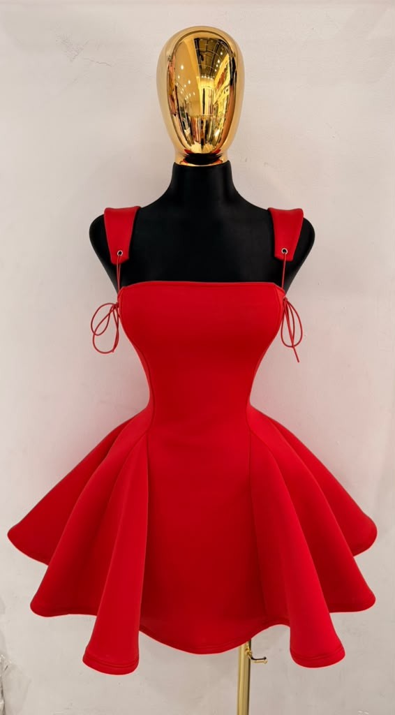 Pixie Red Flare Mini Dress