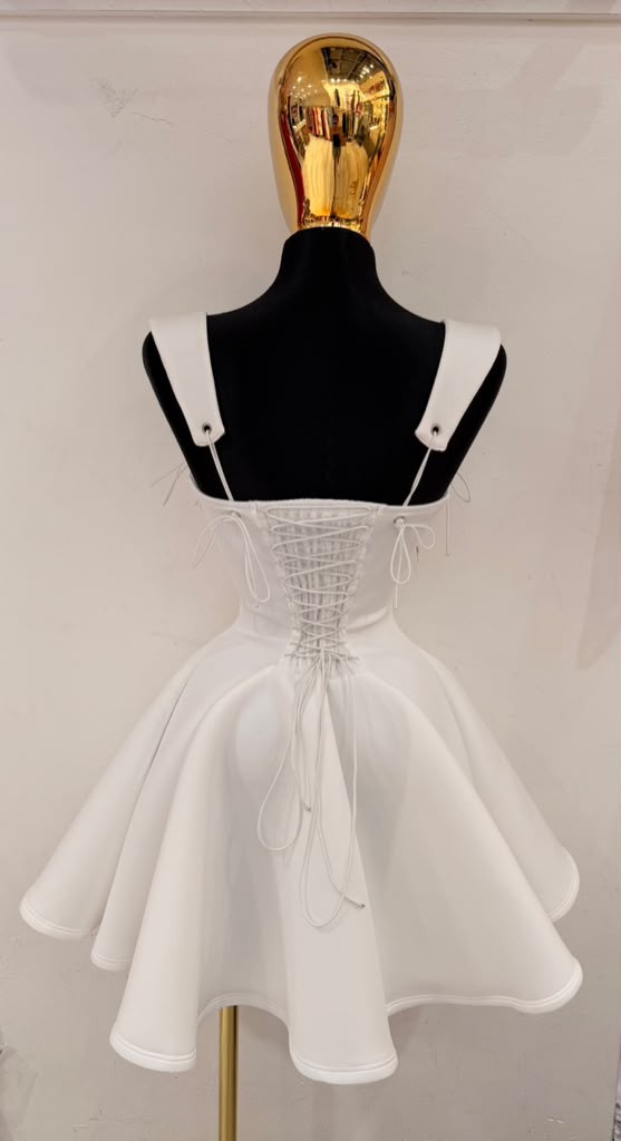 Pixie White Flare Mini Dress