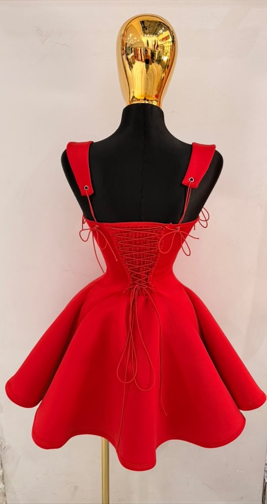 Pixie Red Flare Mini Dress