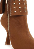 Piccini Stud Embellished Foldover Boots- 3 Colors