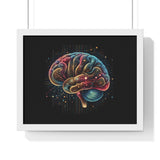 4D Brain Horizontal Framed Poster