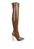 NOIRE THIGH HIGH LONG BOOTS IN PATENT PU- 4 COLORS