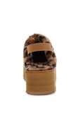 Kutchu Leopard Faux Fur Platform Classic Slingback Shoes- 2 Colors