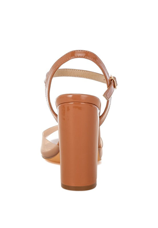 Kessel Tinted Clear Strap Block Heel Sandals- 2 Colors