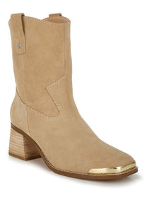 Emberly Suede Square Toe Ankle Boots- 2 Colors