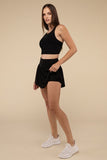 Wide Band Tennis Skirt with Zippered Back Pocket-3 Colors