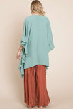Wide sleeves Ruffle Kimono-2 Colors