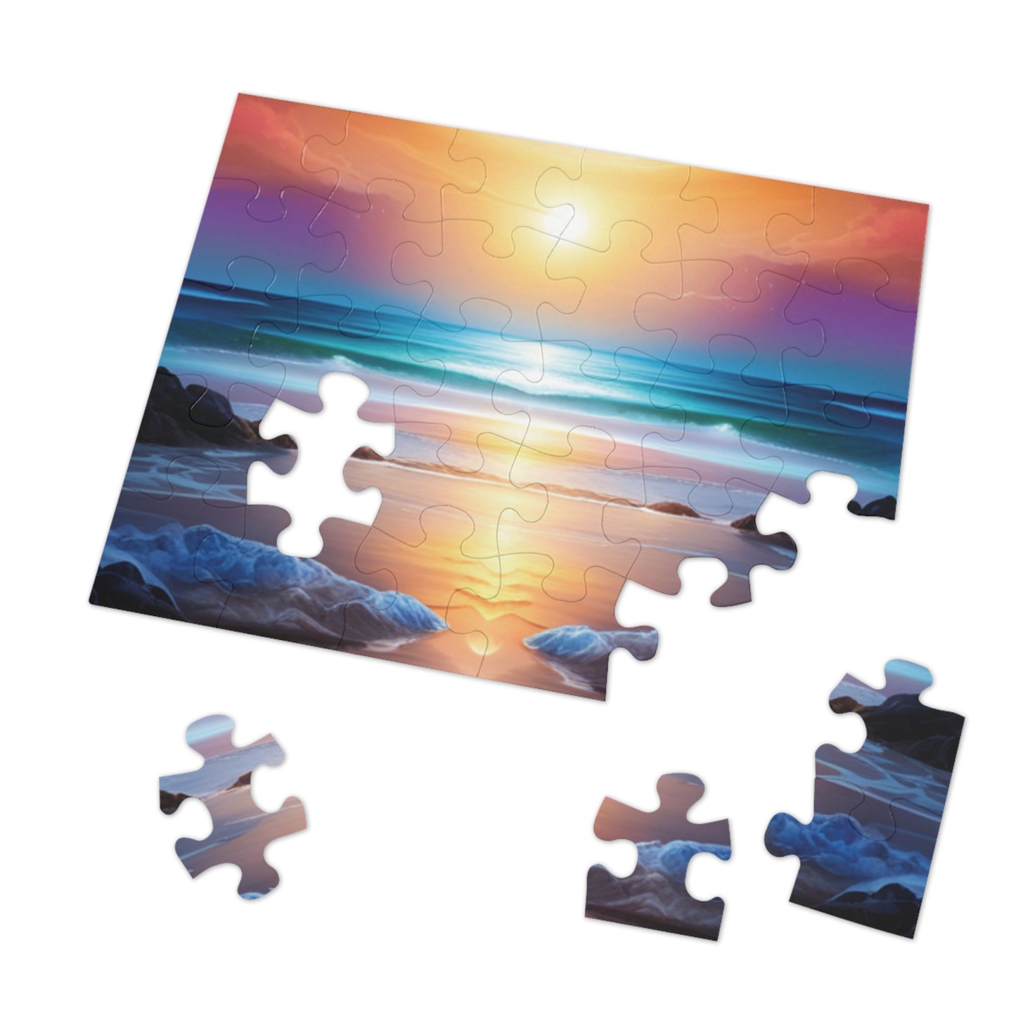 Sunset at the Beach Jigsaw Puzzle (30, 110, 252, 500,1000-Piece)