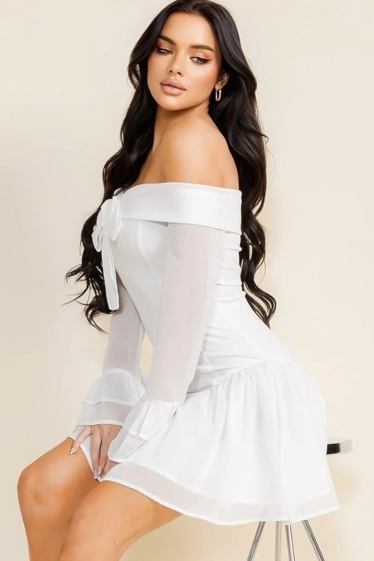 True Intentions Mini Dress- White