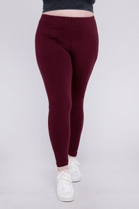 Plus Size Premium Cotton Full Length Leggings