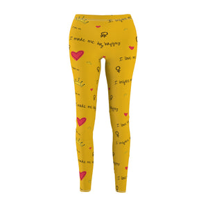 Custom Print Positive Thoughts Women's Cut & Sew Casual Leggings