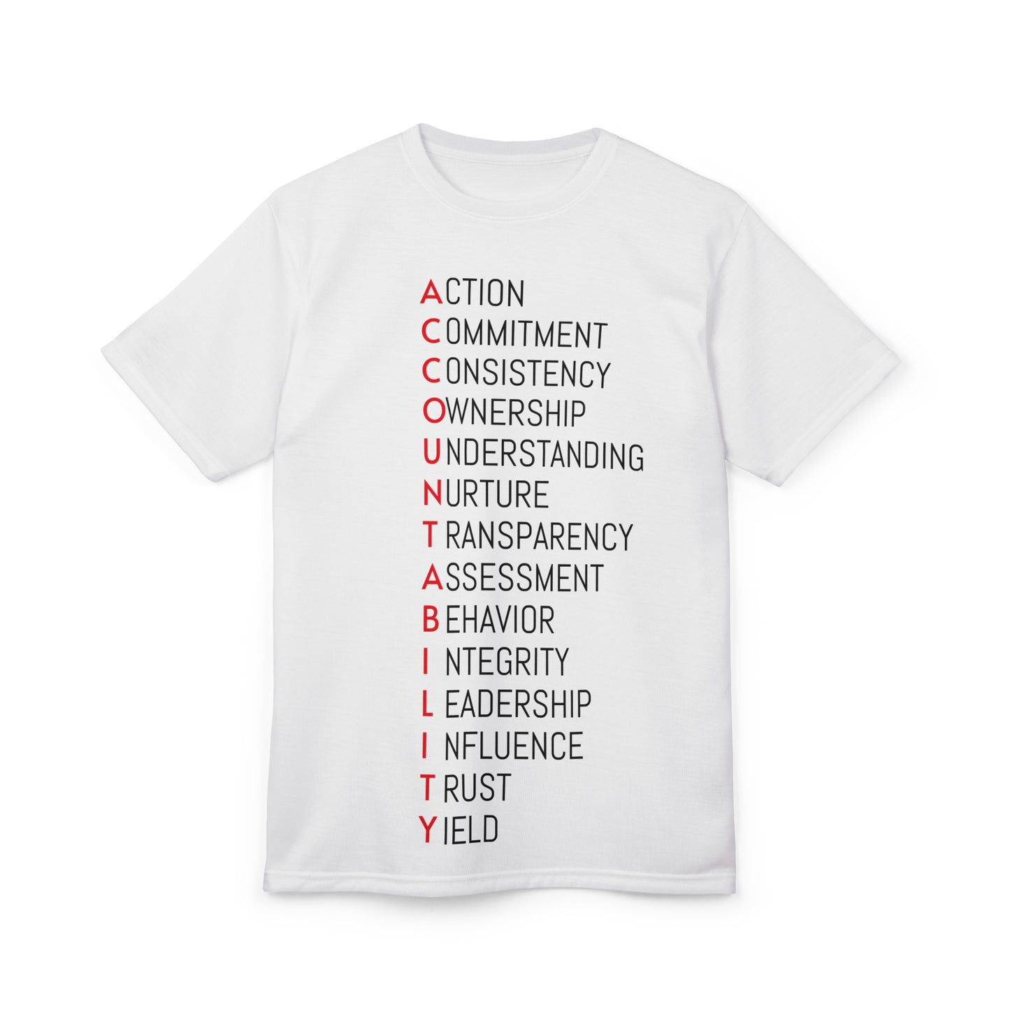 Graphic Tee - Accountability Acronym Design