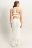 Knitted Snug Fit Top & Skirt Set- White (Pre-Order)
