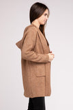 Hooded Open Front Sweater Cardigan-4 Colors