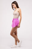 Ruffle Hem Tennis Skirt with Hidden Inner Pockets- 2 Colors