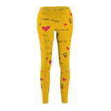 Custom Print Positive Thoughts Women's Cut & Sew Casual Leggings