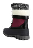 Delphine Knitted Collar Lace Up Boots- 3 Colors