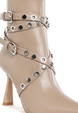 Jaunts Eyelets & Studs Harness Ankle Boots- 3 Colors