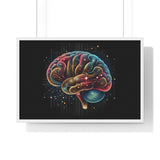 4D Brain Horizontal Framed Poster