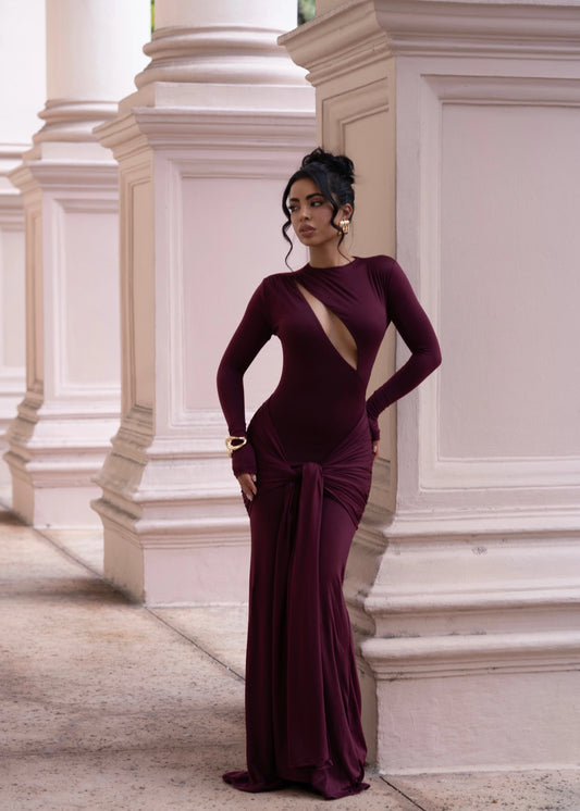 Since I've Met You Maxi Dress- Burgundy