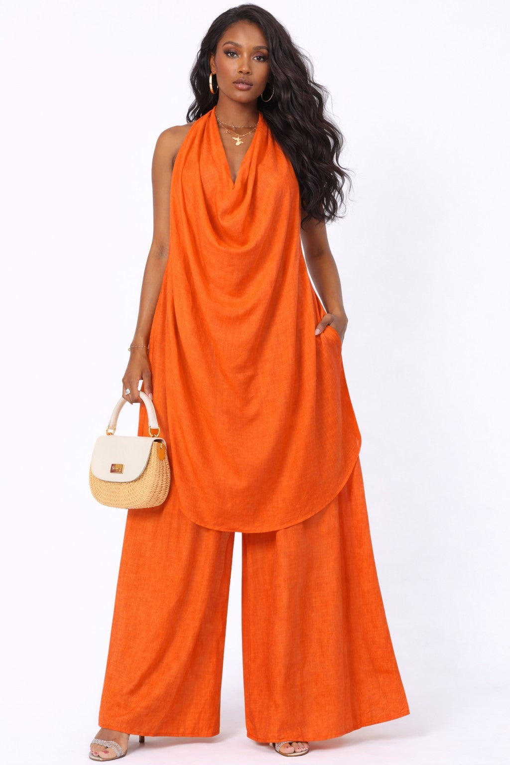 Oversize Pants Set- Orange