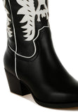 Thistle Winged Patchwork Cowboy Boots- 2 Colors