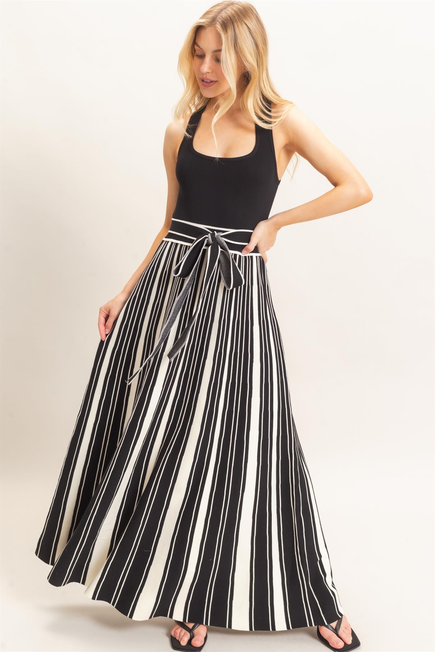 Bella Lines Maxi Dress- Black