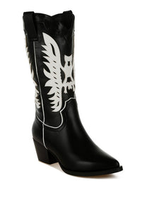 Thistle Winged Patchwork Cowboy Boots- 2 Colors