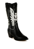 Thistle Winged Patchwork Cowboy Boots- 2 Colors