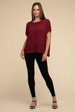 Dolman Short Sleeve Jacquard Sweater Top- 3 Colors