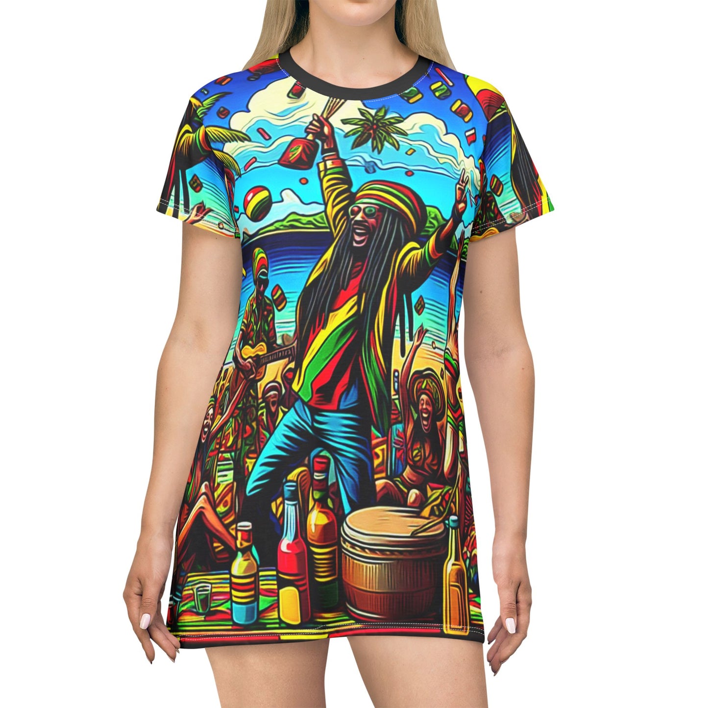 B Marley Let's Get Together & Feel Alright T-Shirt Dress