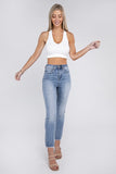 Ribbed Cropped Racerback Tank Top-8 Colors