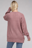 Low Gauge Waffle Open Cardigan Sweater-4 Colors