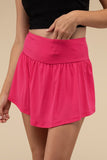 Wide Band Tennis Skirt with Zippered Back Pocket-3 Colors